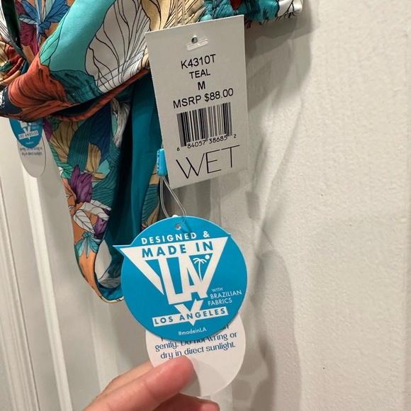 Wet Swimwear colorful bikini top and bottom NWT - Picture 6 of 7